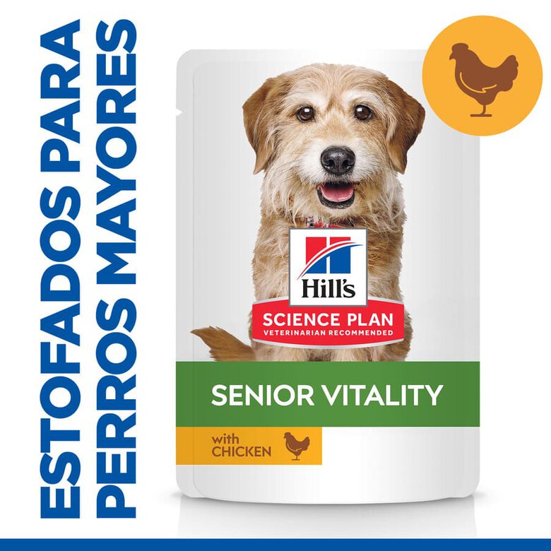 Hill’s Science Plan Senior vitatily adult 7+ small & adult estofado de pollo sobre para perros, , large image number null